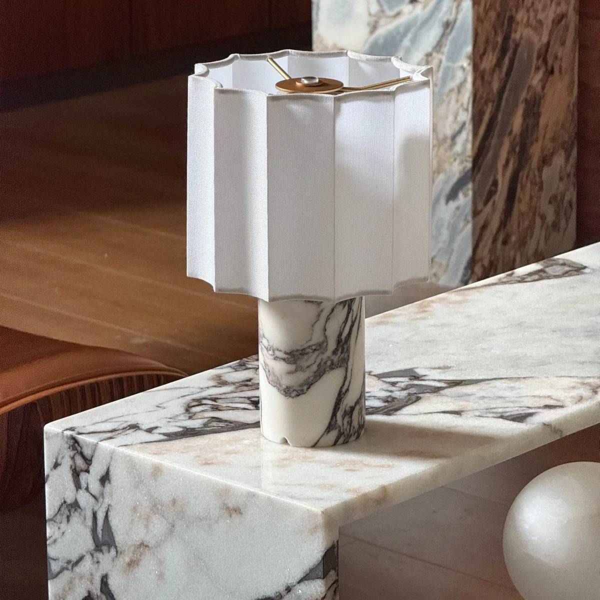 Orvinna Marble Table Lamp