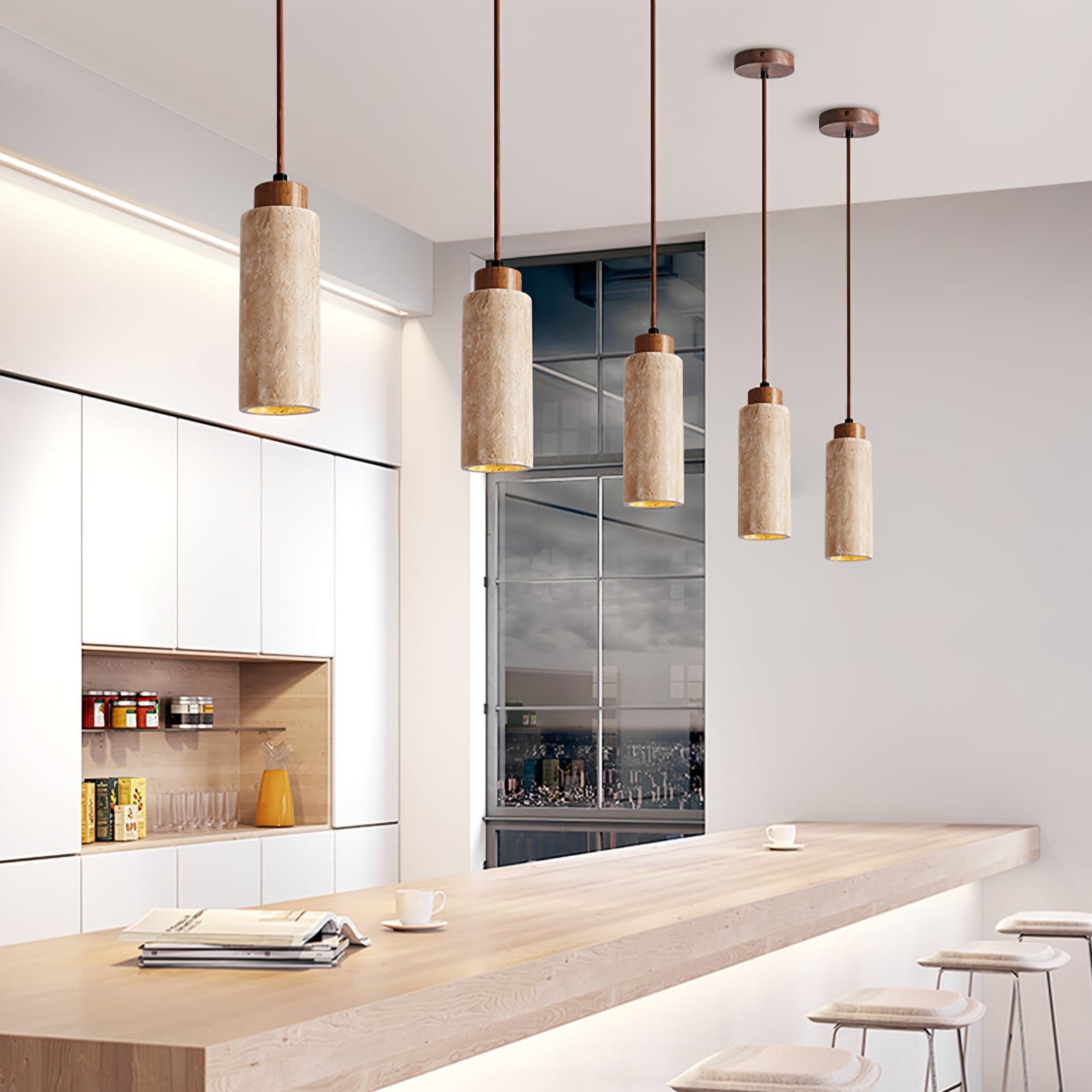 Velonisa Travertine Pendant Light
