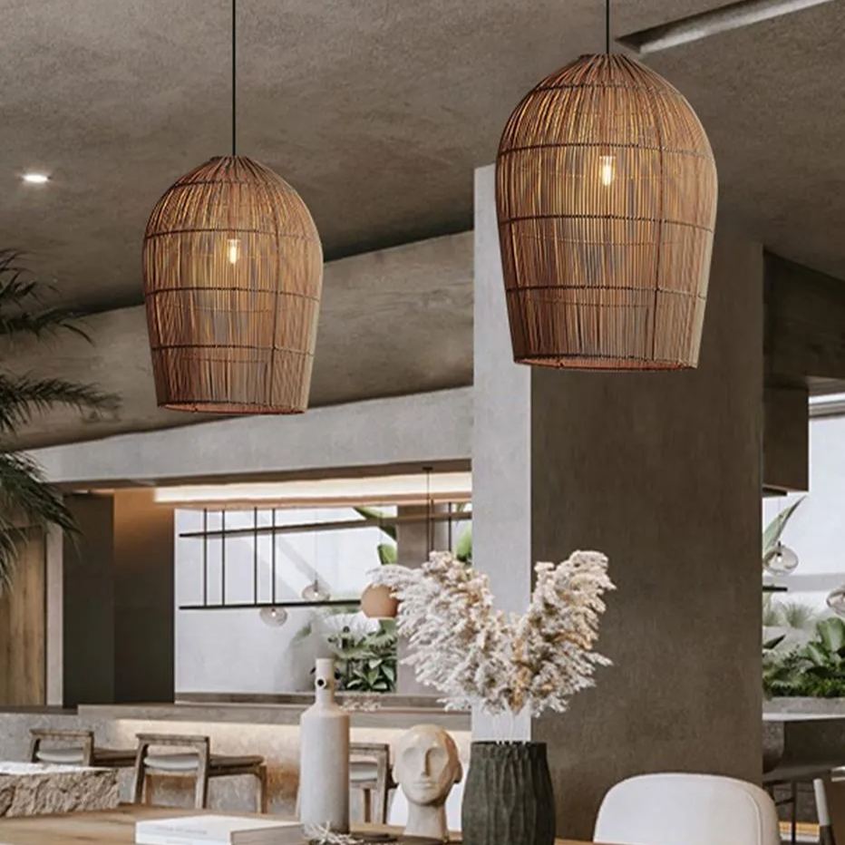 Savana Bamboo Boho Pendant Light