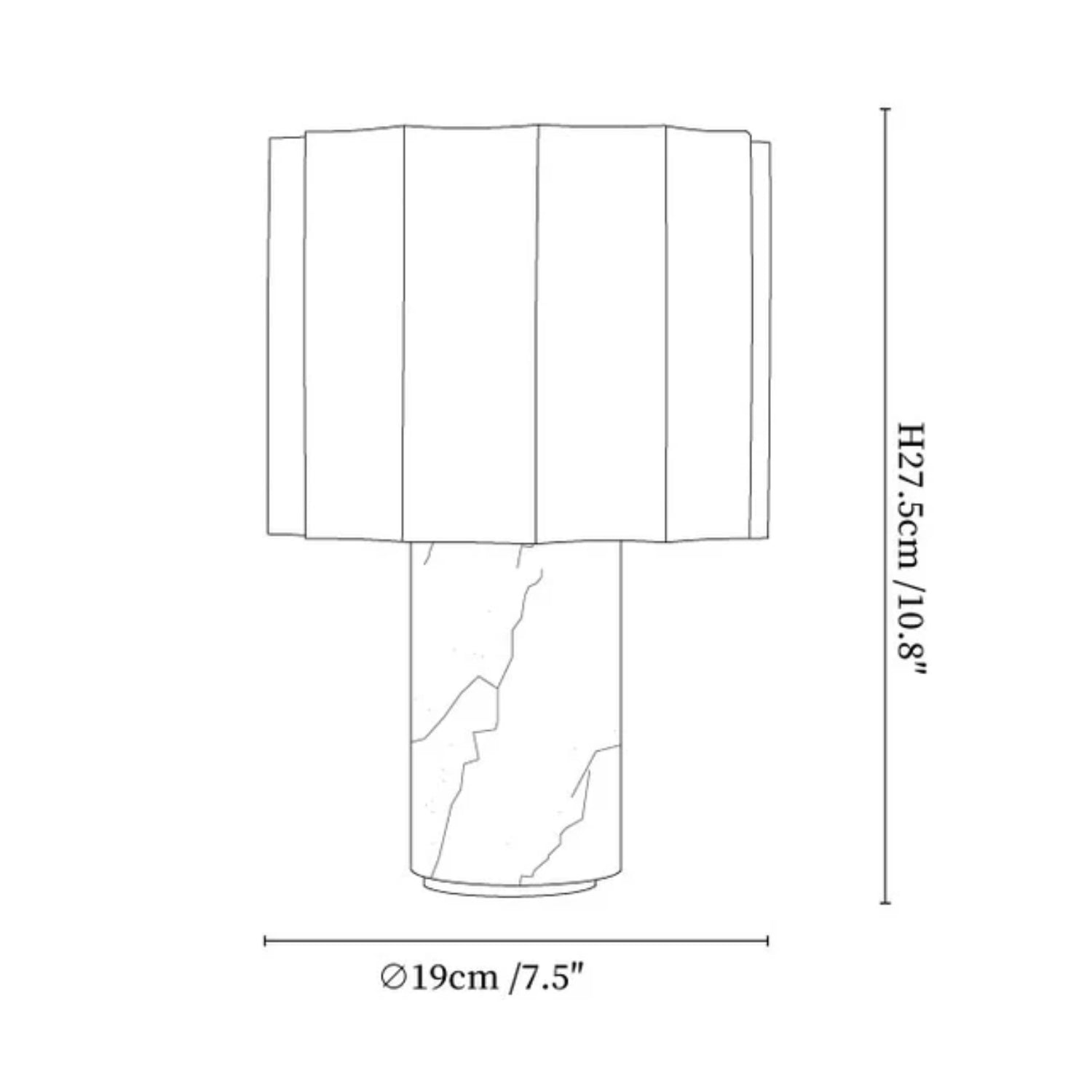 Orvinna Marble Table Lamp
