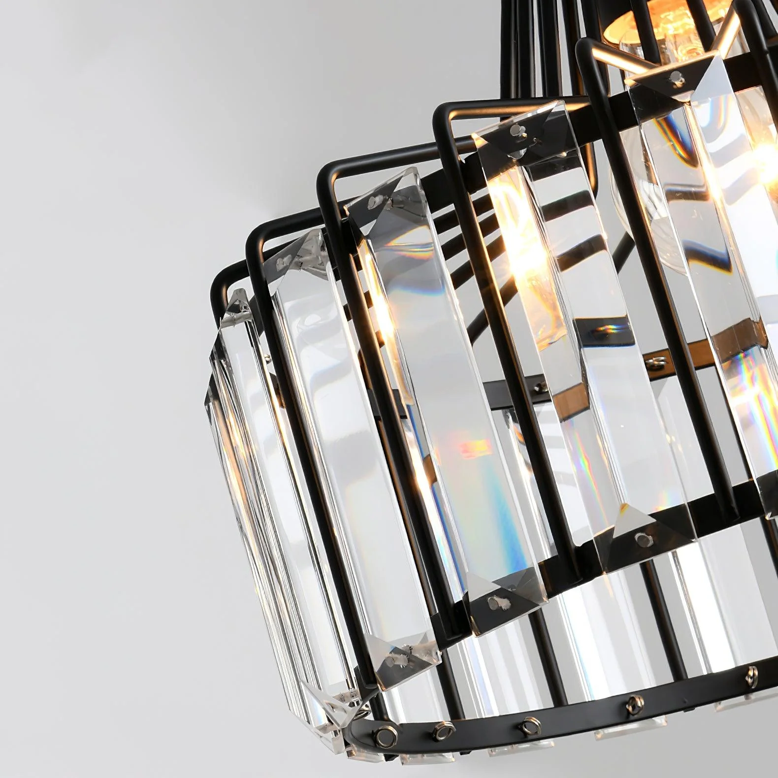 Black Crystal Pendant Light