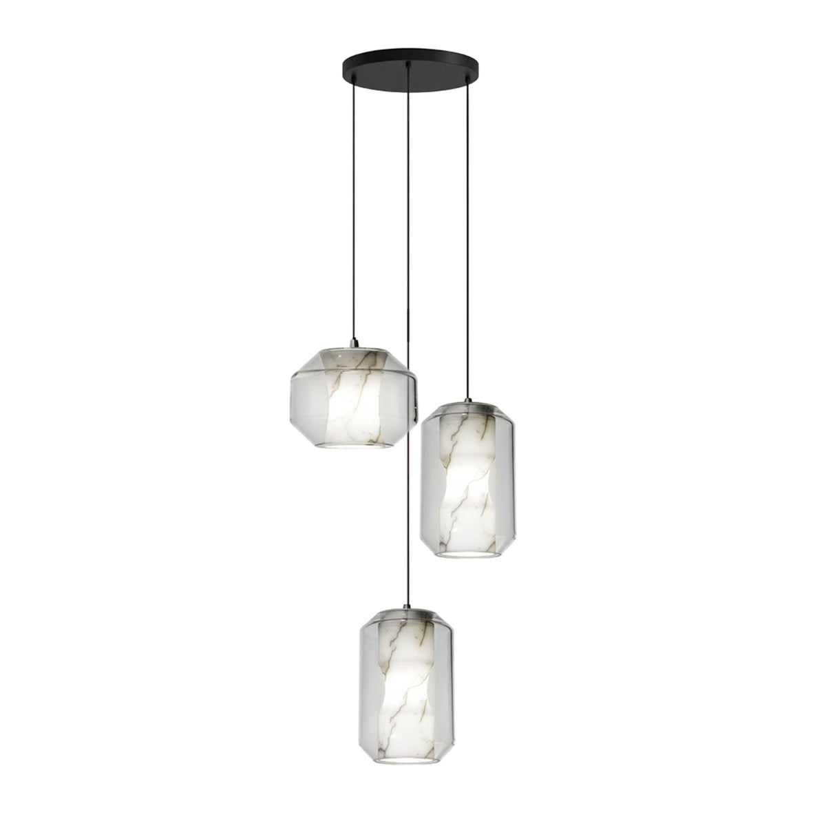 Alabaster Glass Cylinder Pendant Light - Vakkerlight
