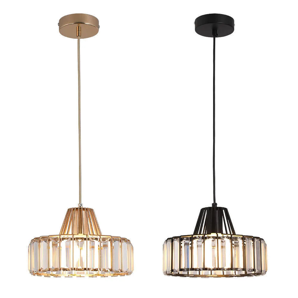 Black Crystal Pendant Light