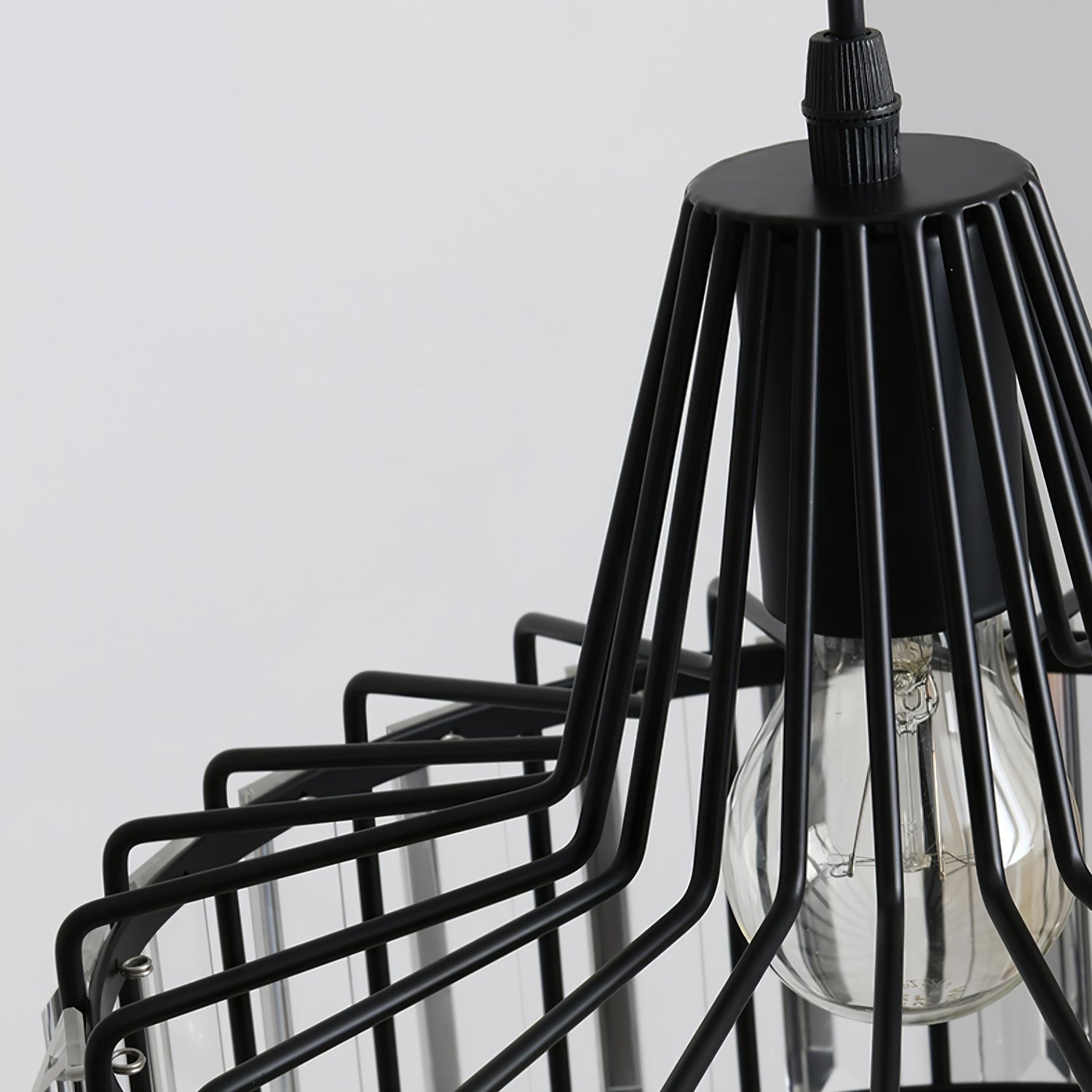 Black Crystal Pendant Light