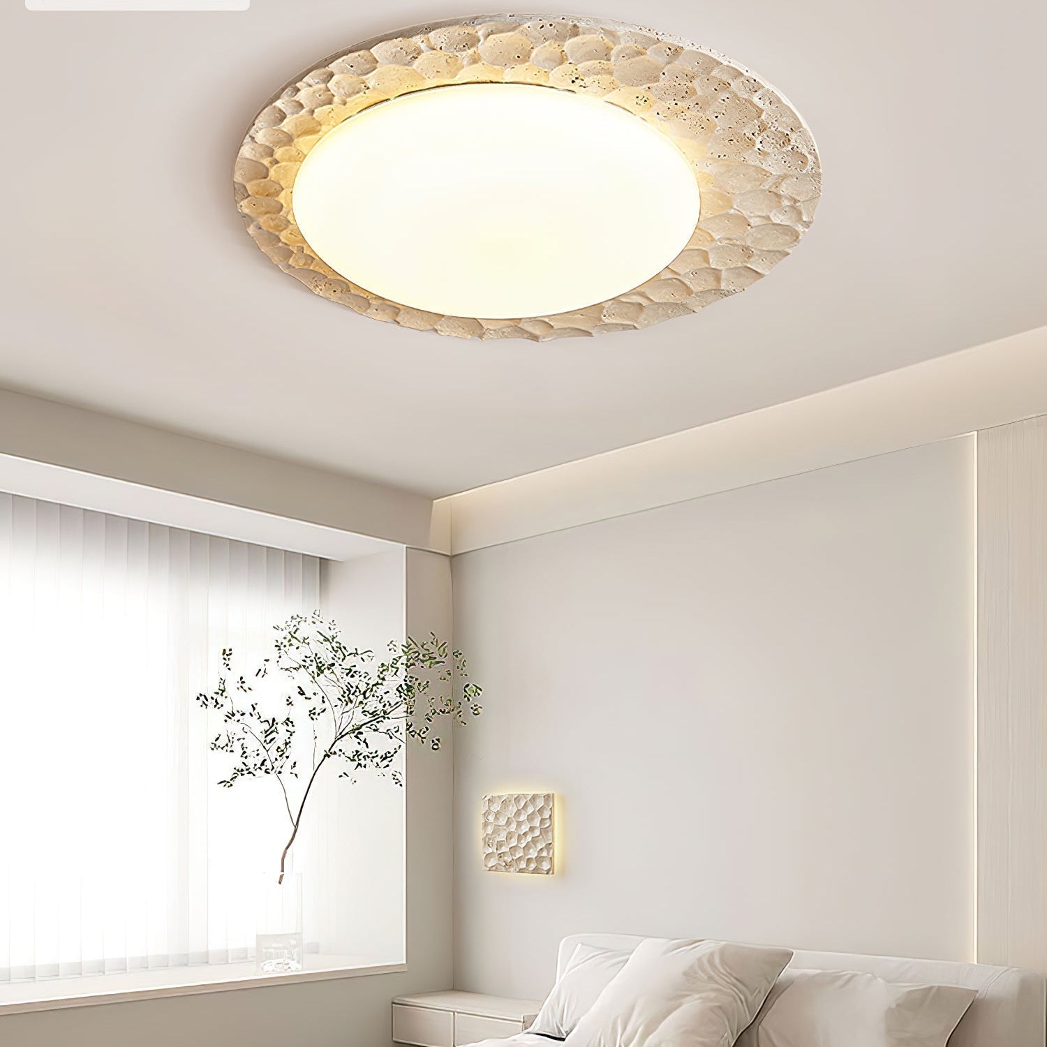 Orage Travertine Ceiling Light