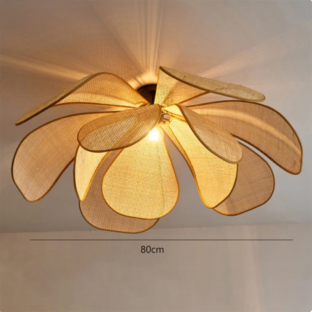 Petal Rattan Flower Pendant Light