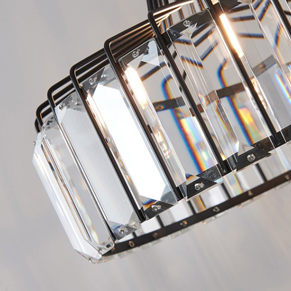 Black Crystal Pendant Light