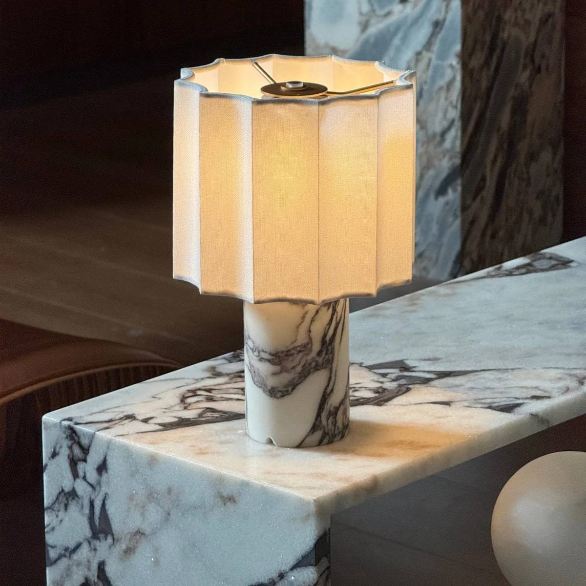 Orvinna Marble Table Lamp
