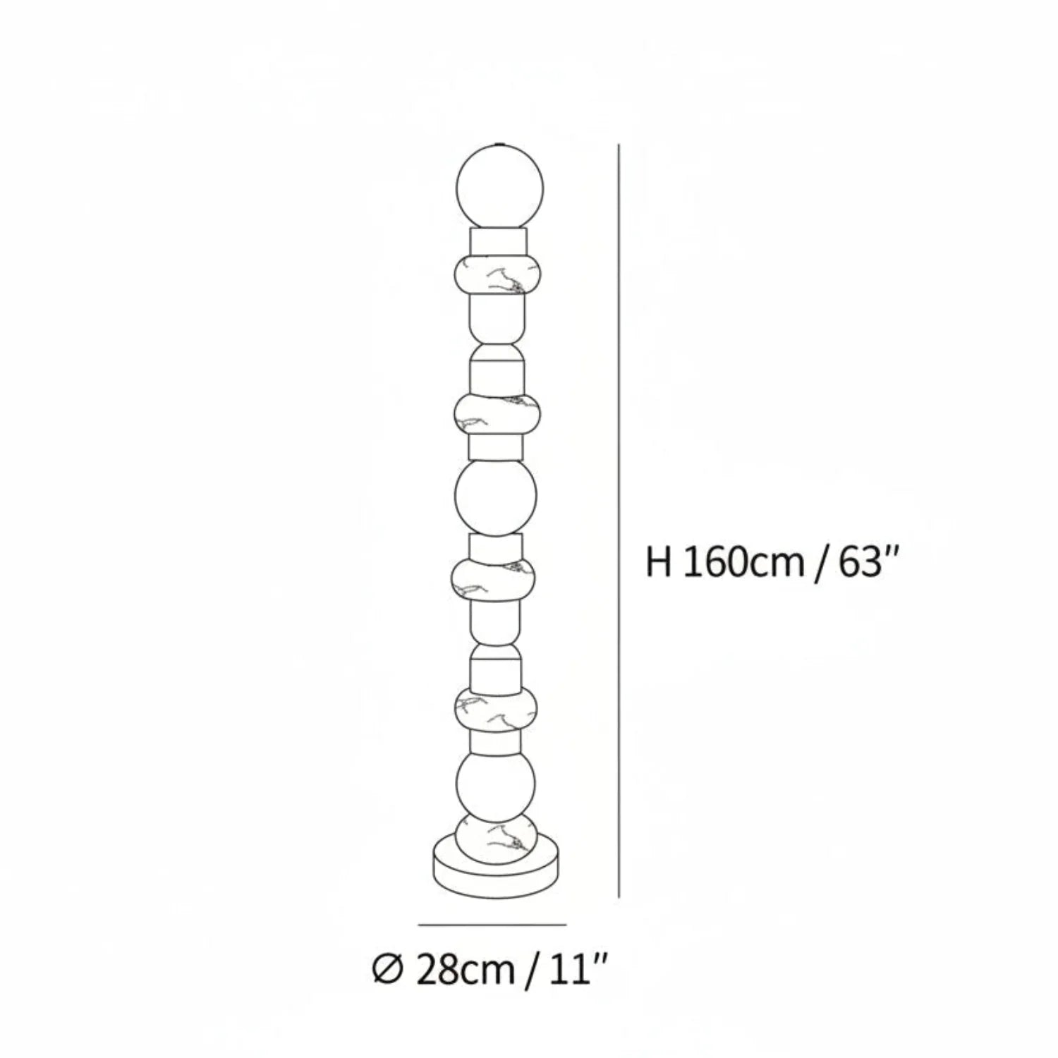 Sepone Alabaster Floor Lamp