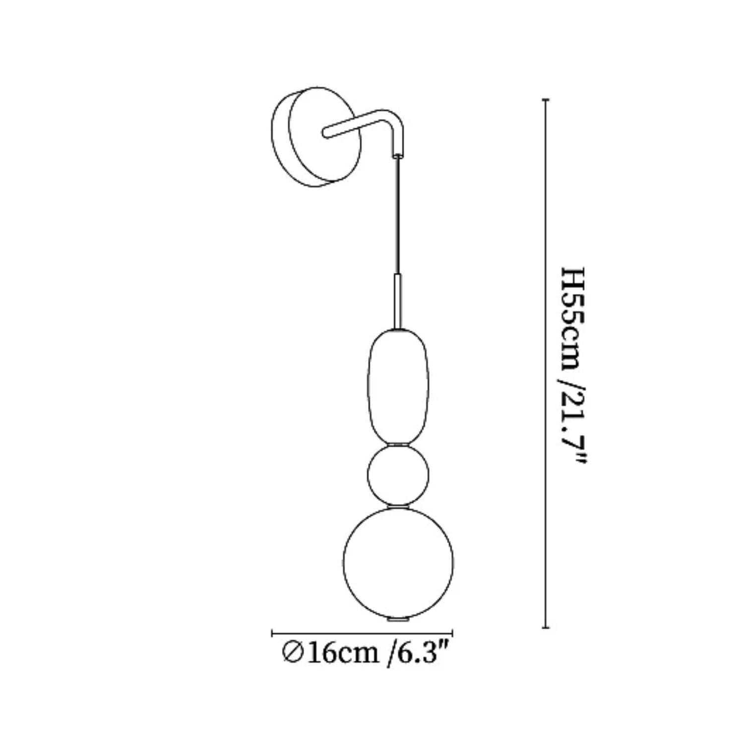 Luma Beads Wall Light