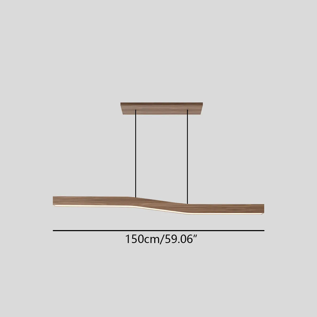 Waveline Wooden Japandi Pendant Light