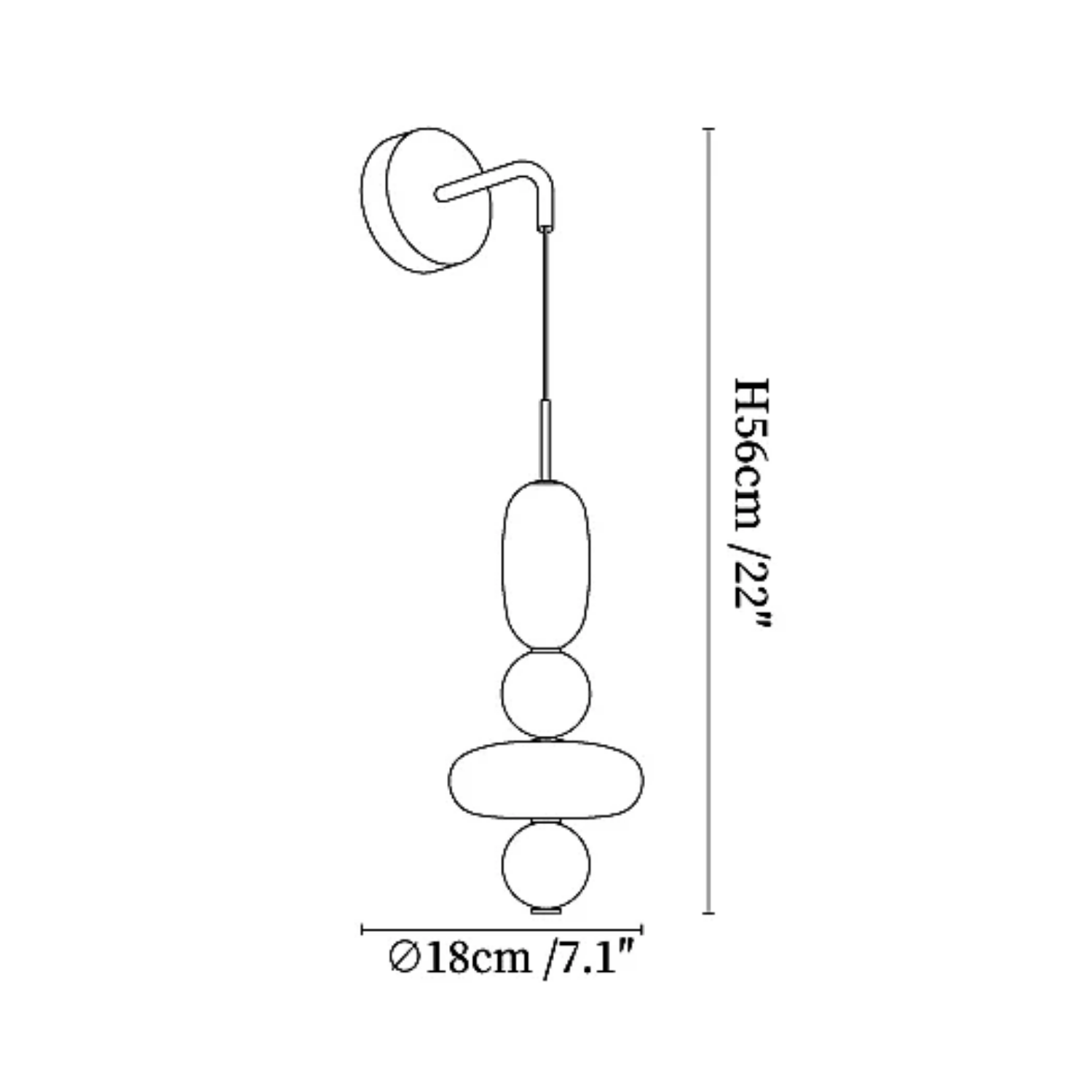 Luma Beads Wall Light