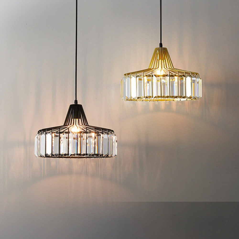 Black Crystal Pendant Light