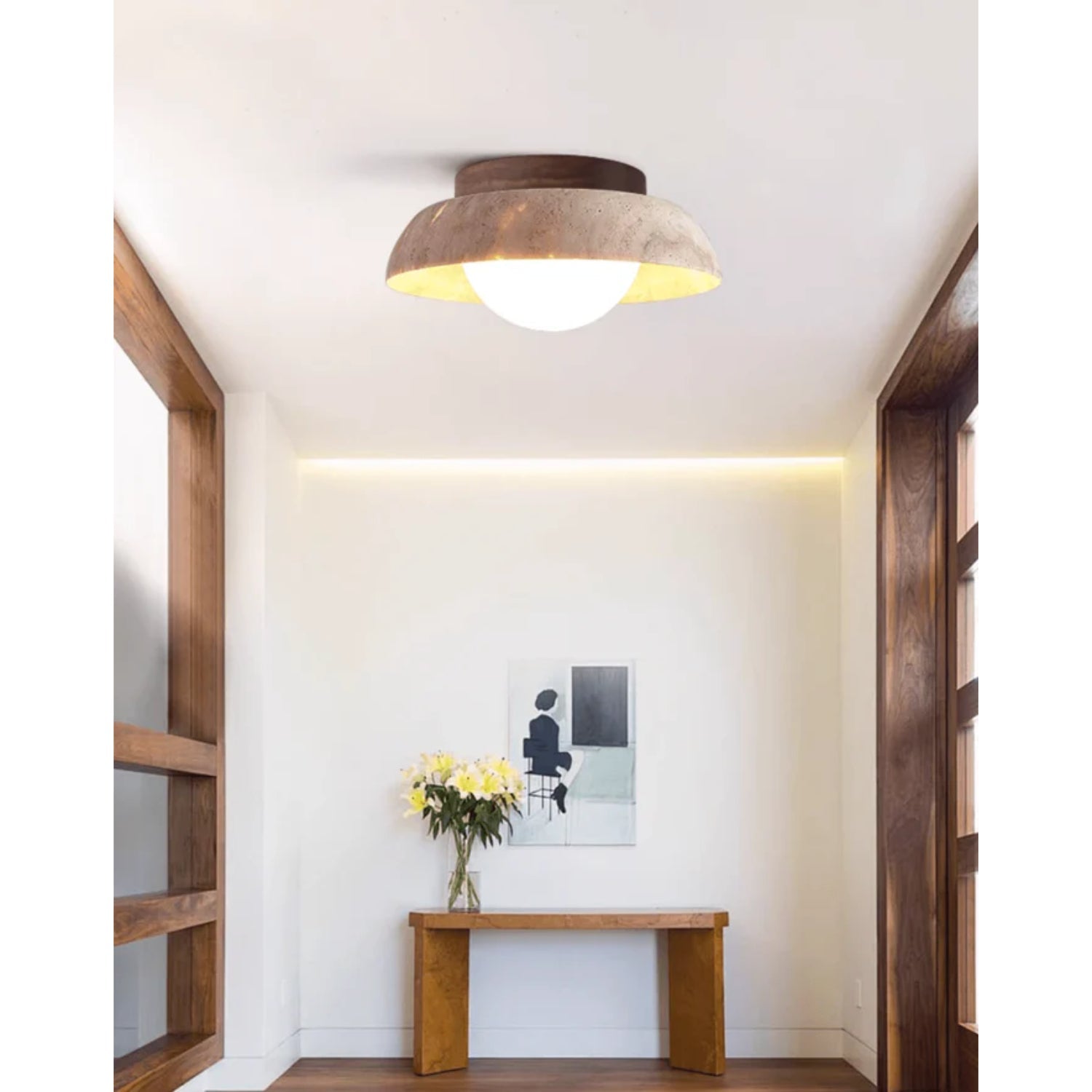 Calmesco Natural Stone Ceiling Light