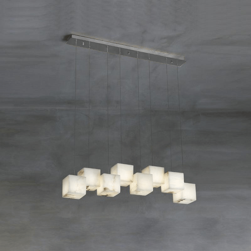 Box Line Alabaster Pendant Light