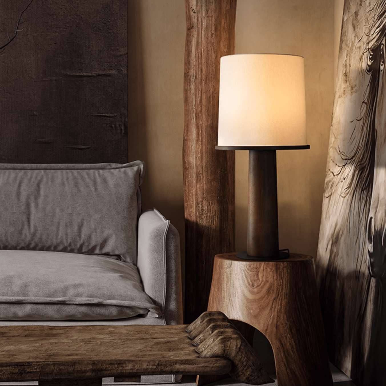 Teza Wooden Table Lamp