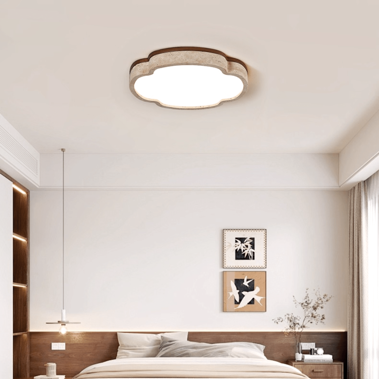 Couzo Travertine Cloud-Shape Ceiling Light