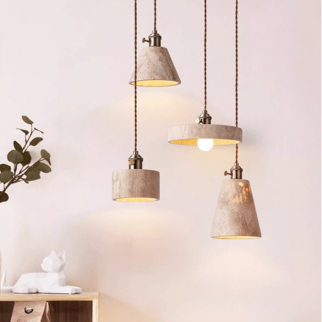 Cellos Travertine Pendant Light