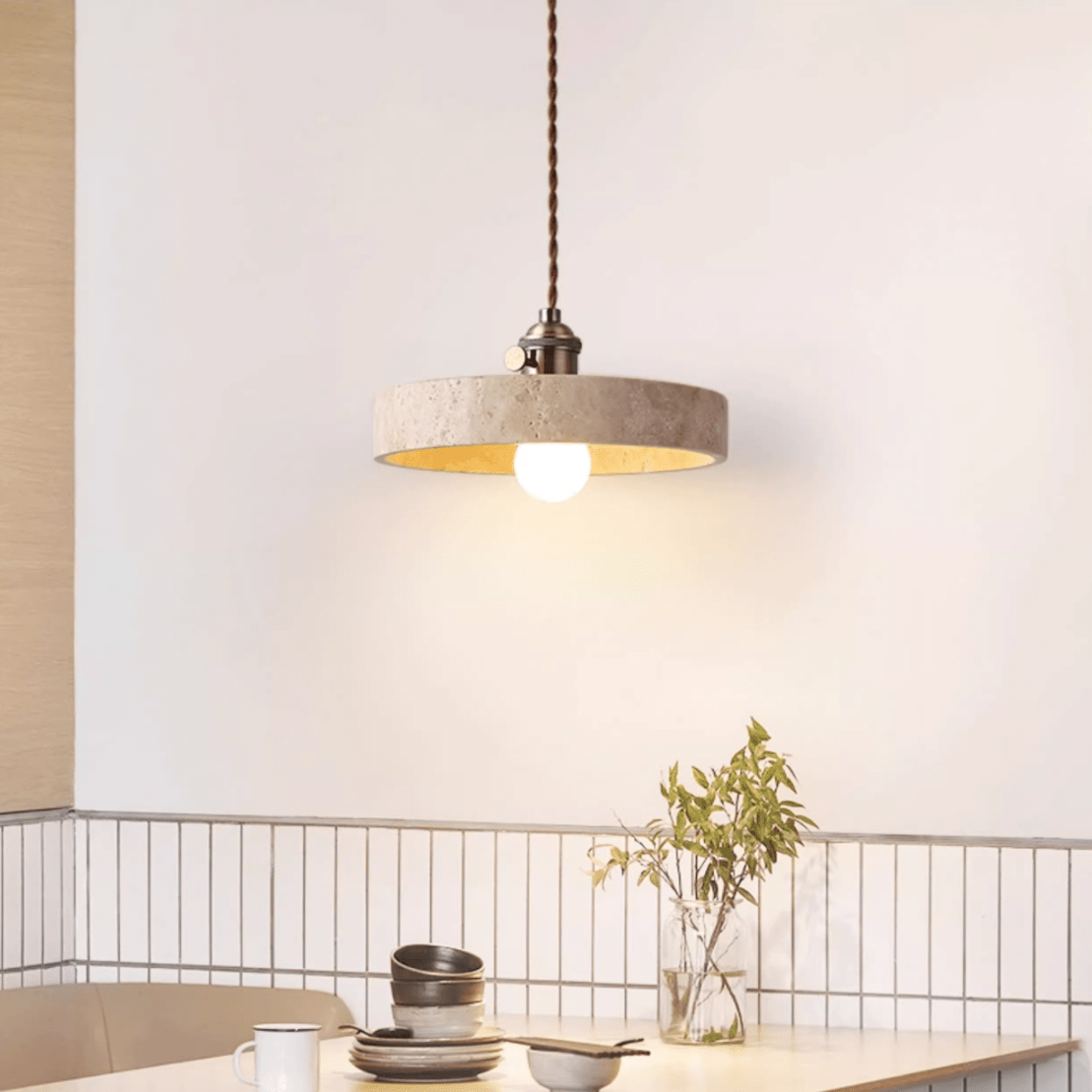 Cellos Travertine Pendant Light