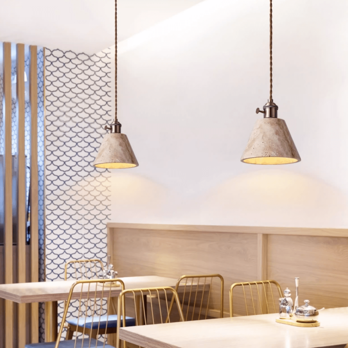 Cellos Travertine Pendant Light