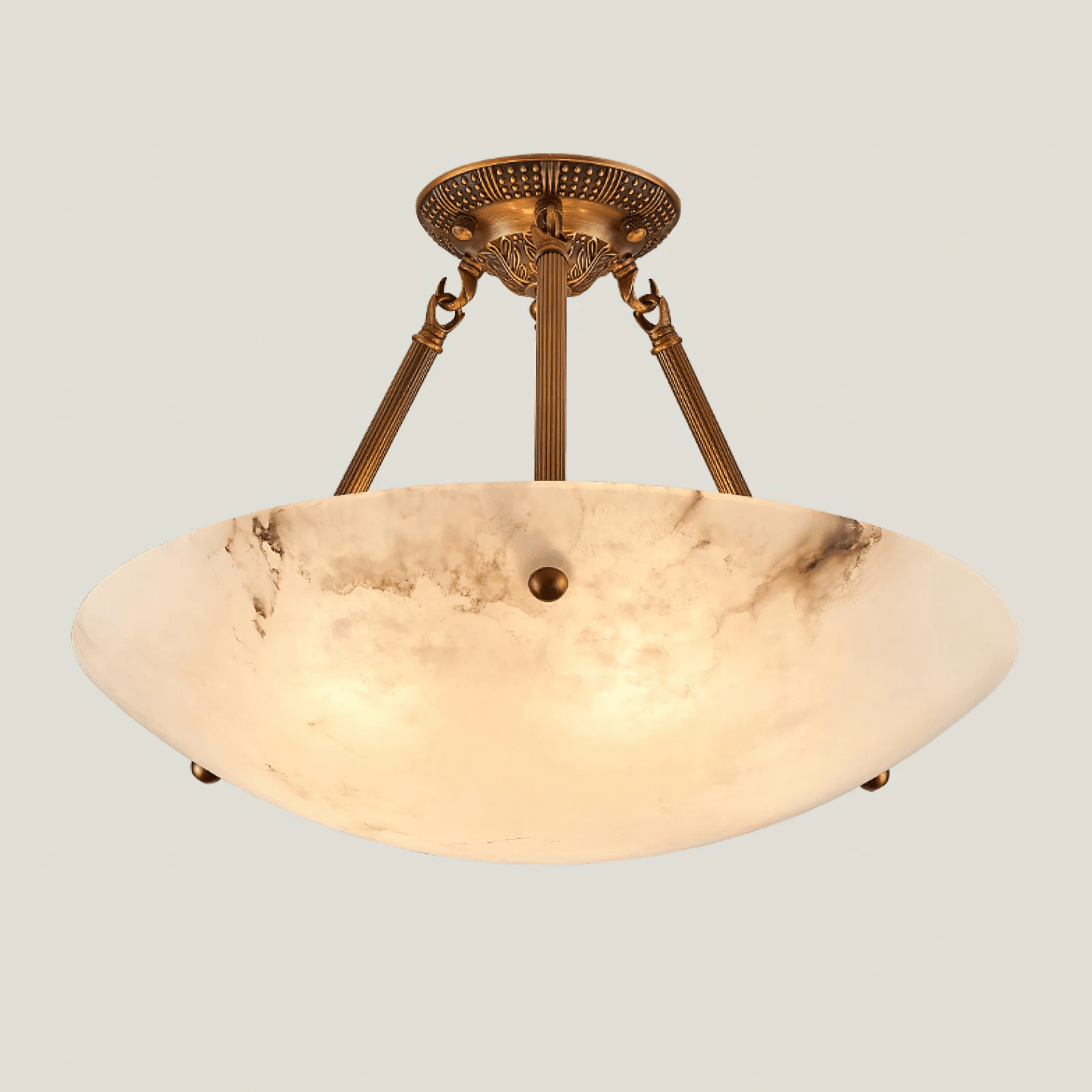 Lyrecos Flat Alabaster Ceiling Light