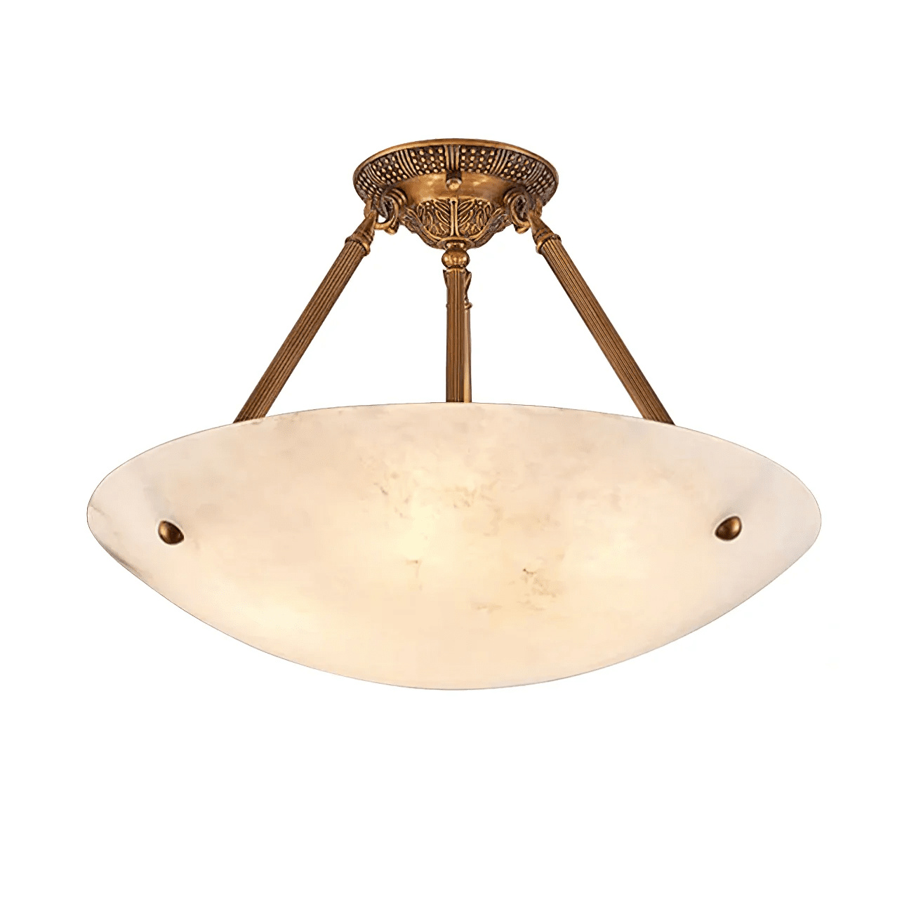 Lyrecos Flat Alabaster Ceiling Light