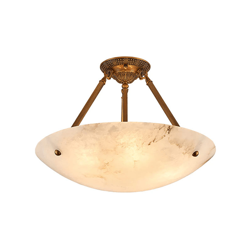 Lyrecos Flat Alabaster Ceiling Light