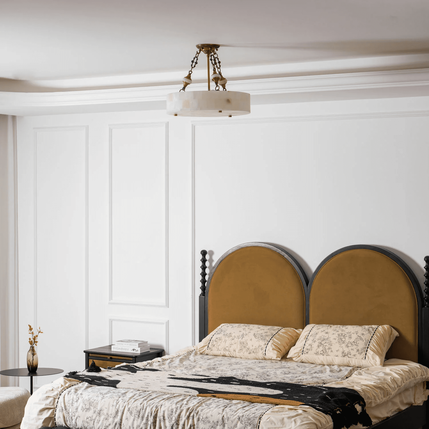Torezy Flat Alabaster Ceiling Light