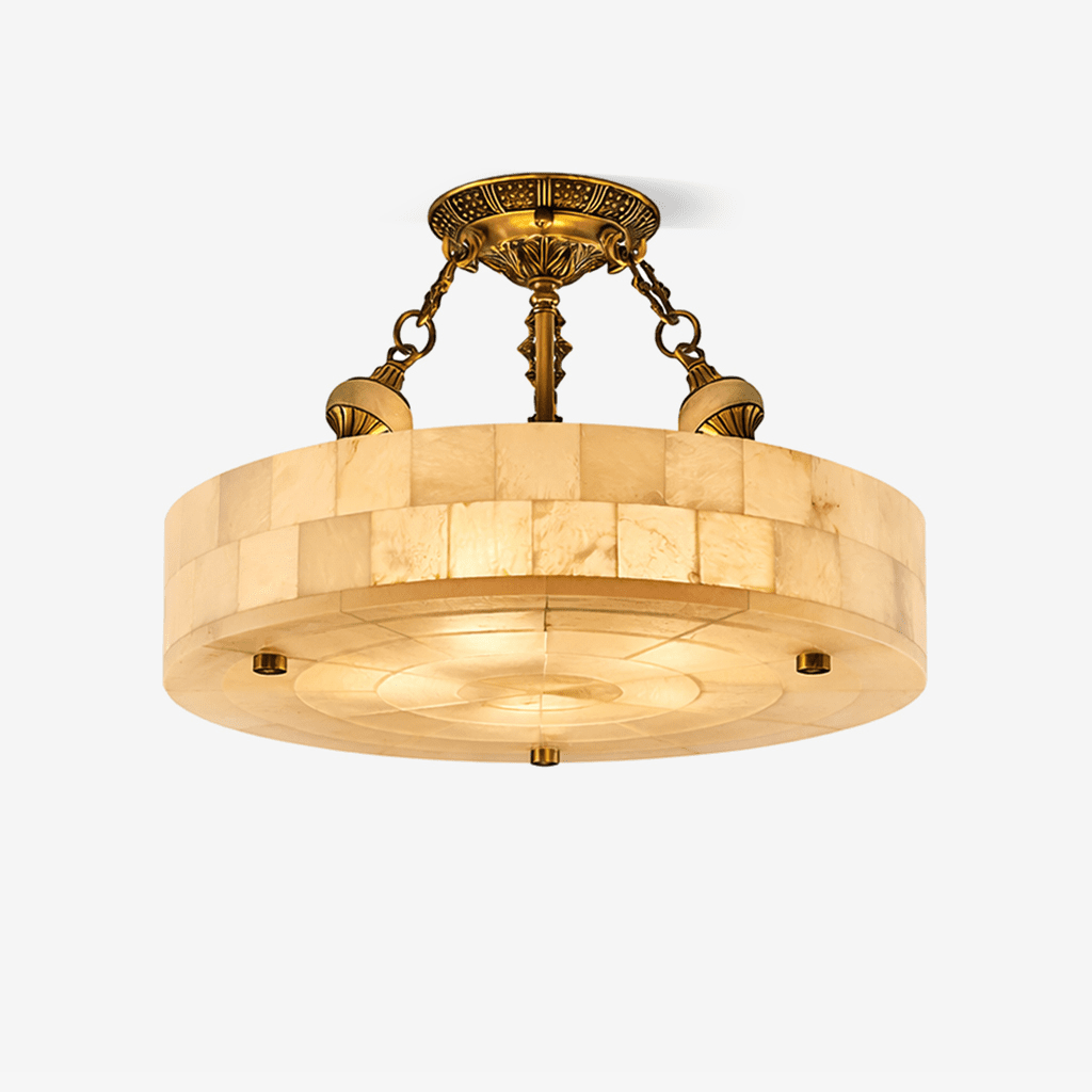 Torezy Flat Alabaster Ceiling Light