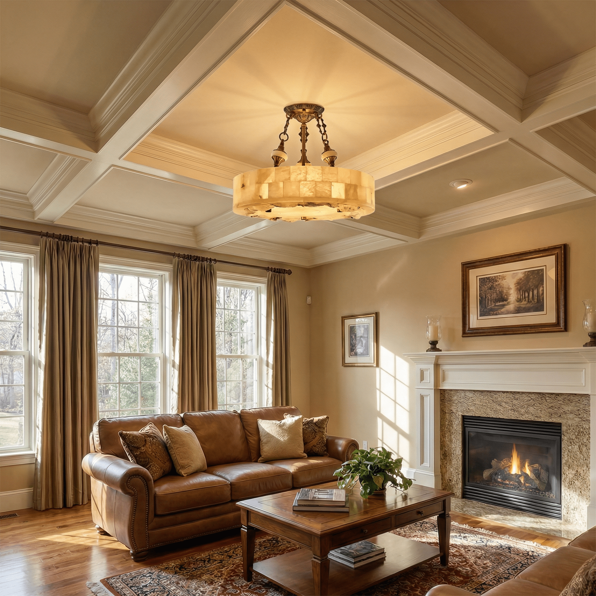 Torezy Alabaster Ceiling Light