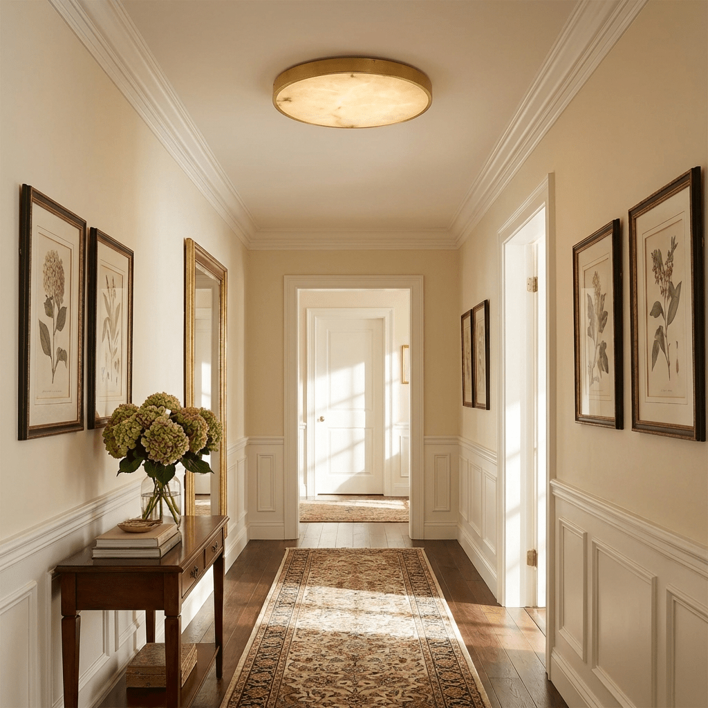 Hexano Alabaster Ceiling Light