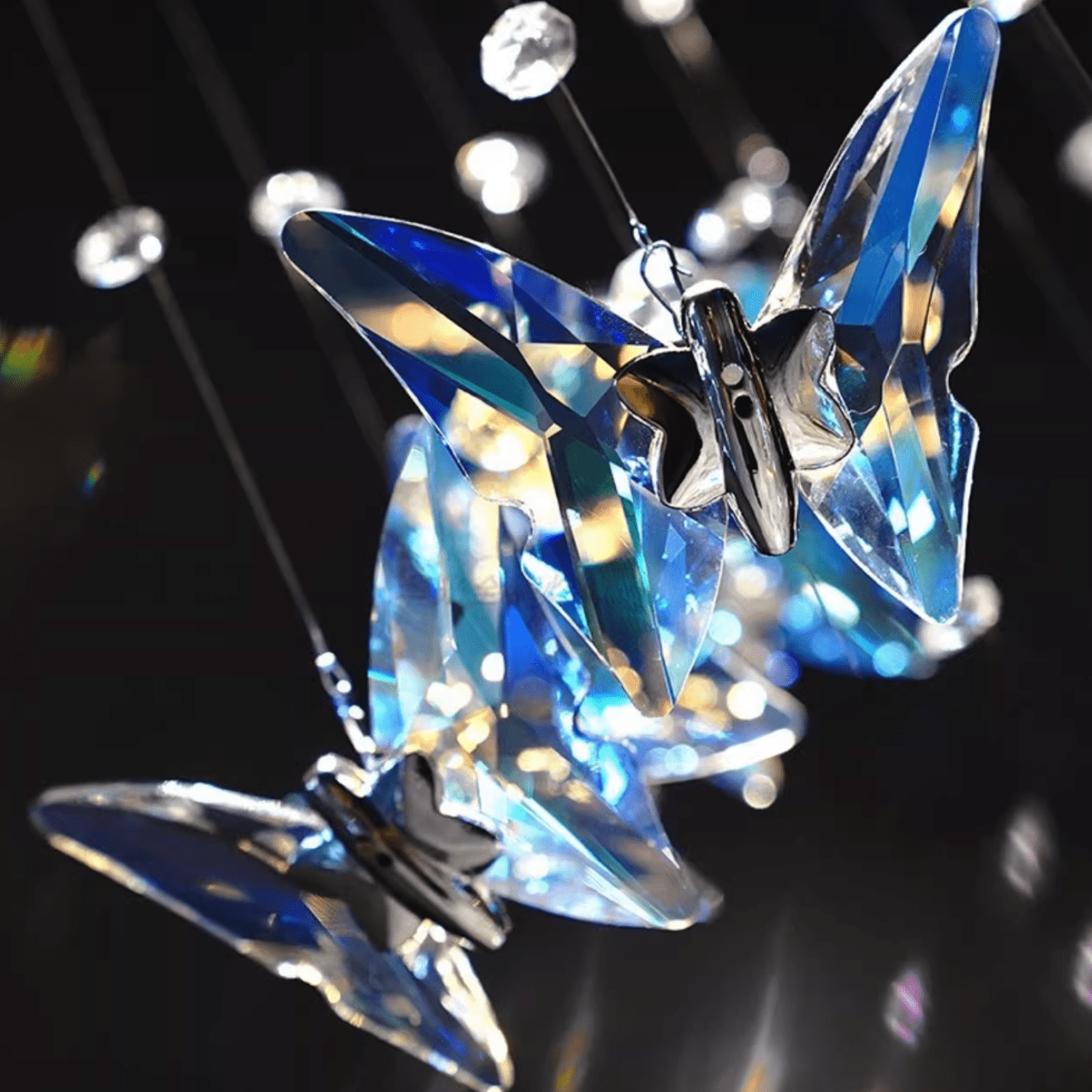 Crystal Butterflies Pendant Light