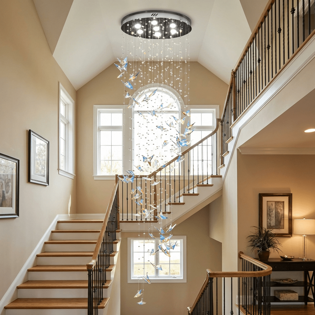 Crystal Butterflies Pendant Light