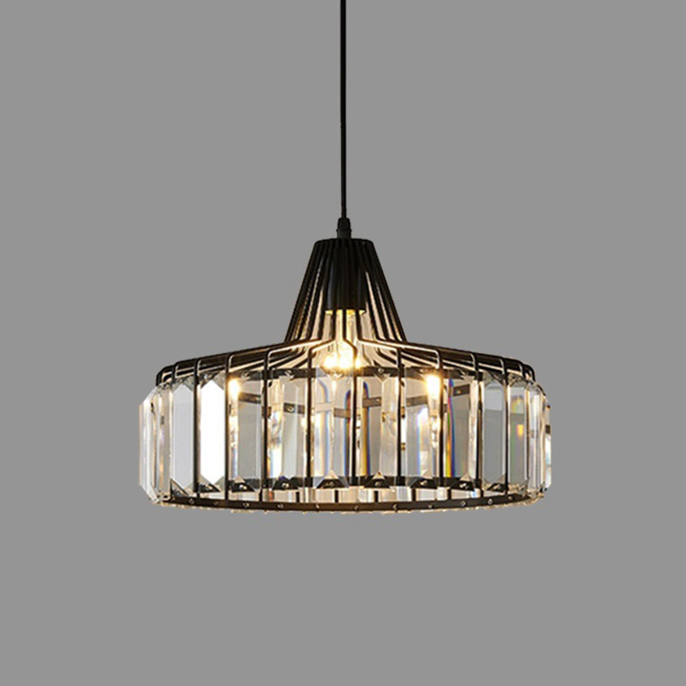 Black Crystal Pendant Light