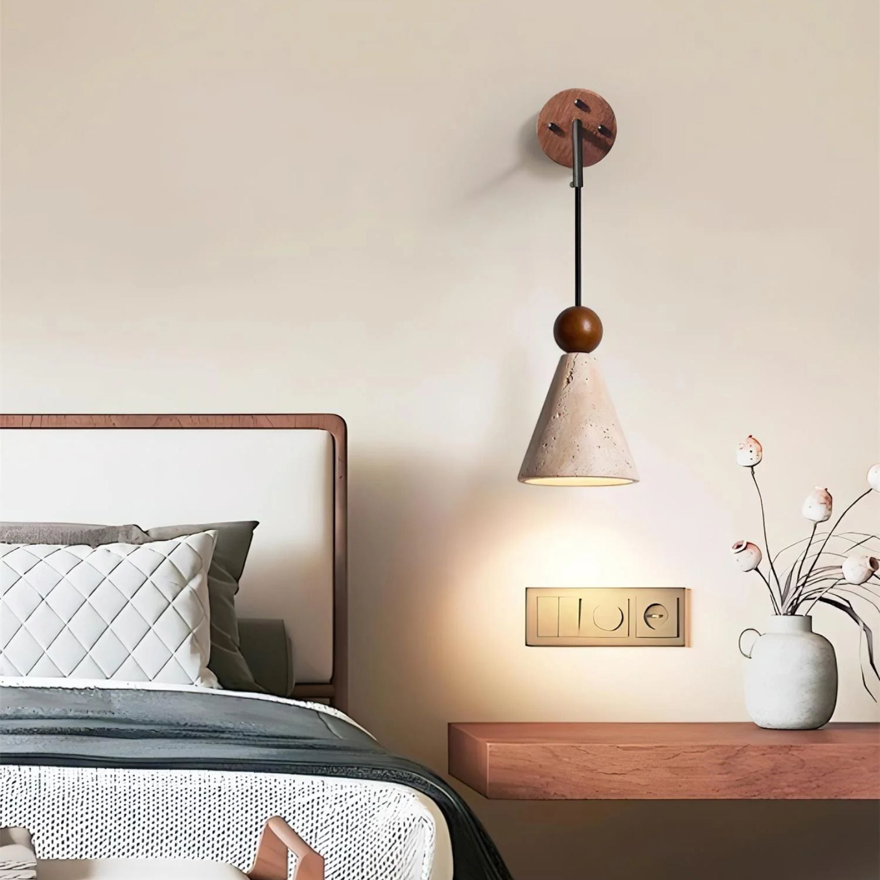Tevvano Travertine Wall Light