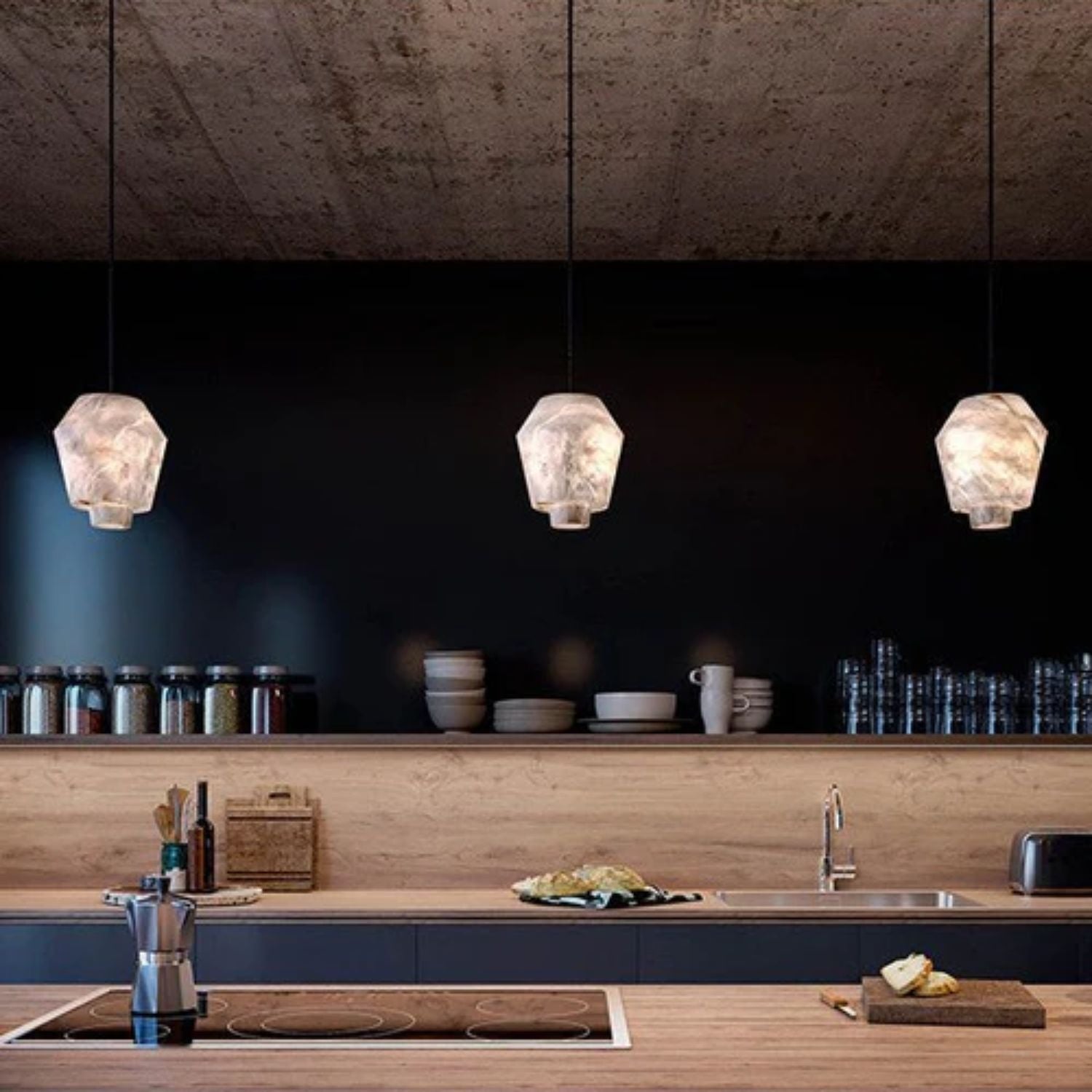 Velia Alabaster Pendant Light