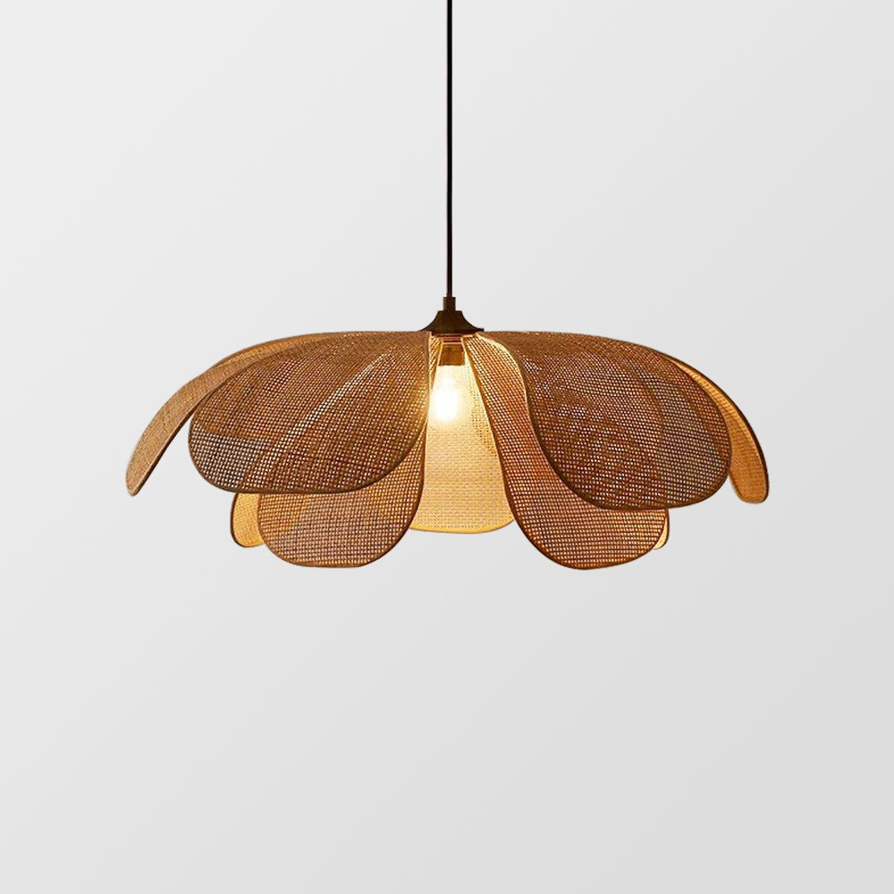 Petal Rattan Flower Pendant Light