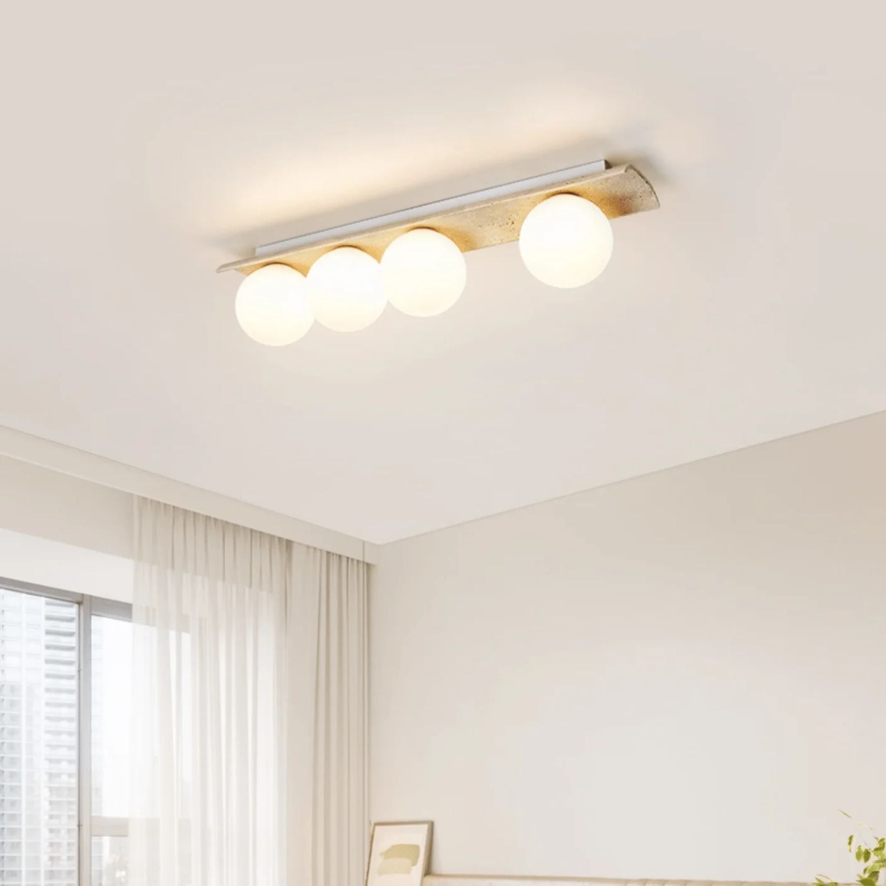 Moscoze Natural Stone Ceiling Light