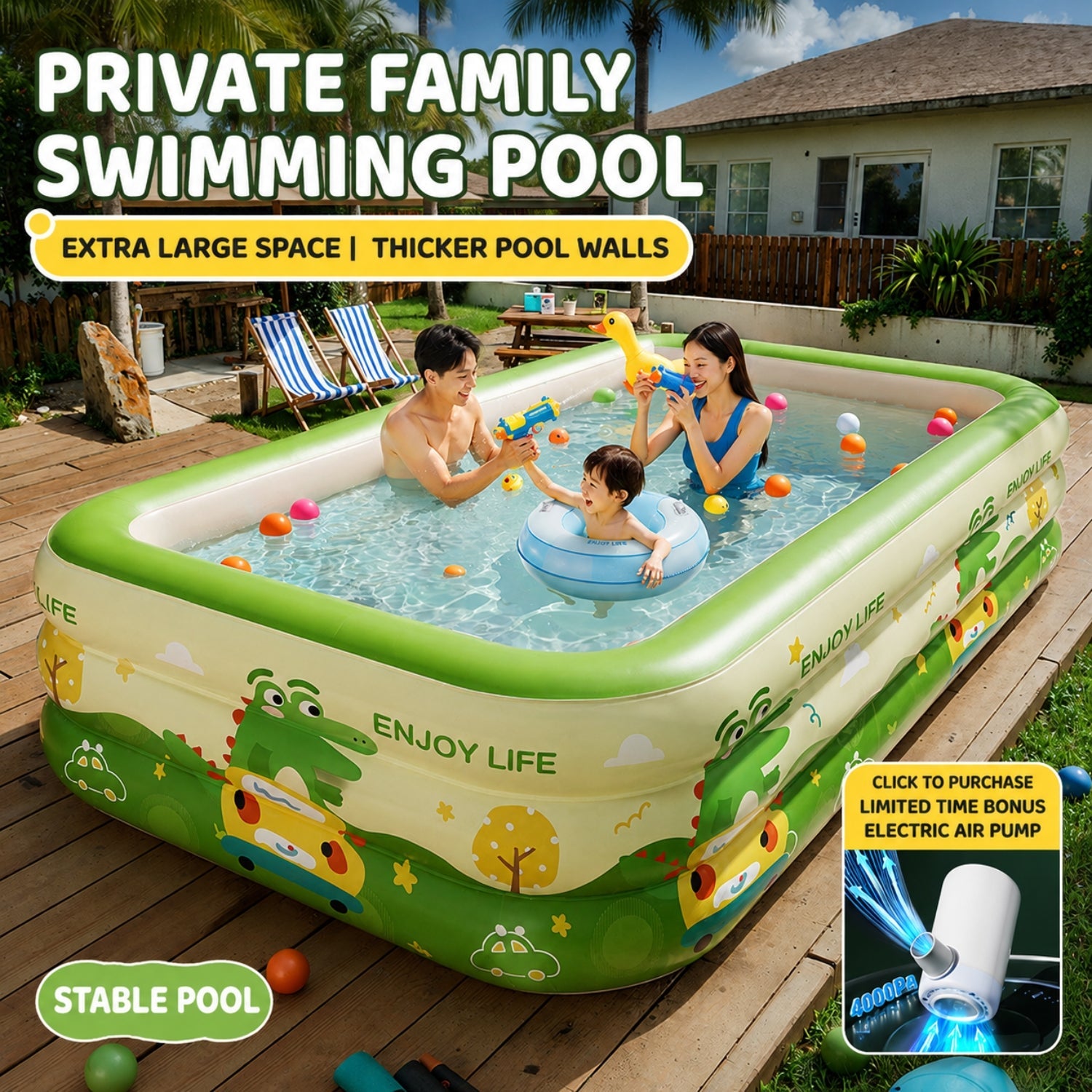 Lennley Outdoor Inflatable Pool
