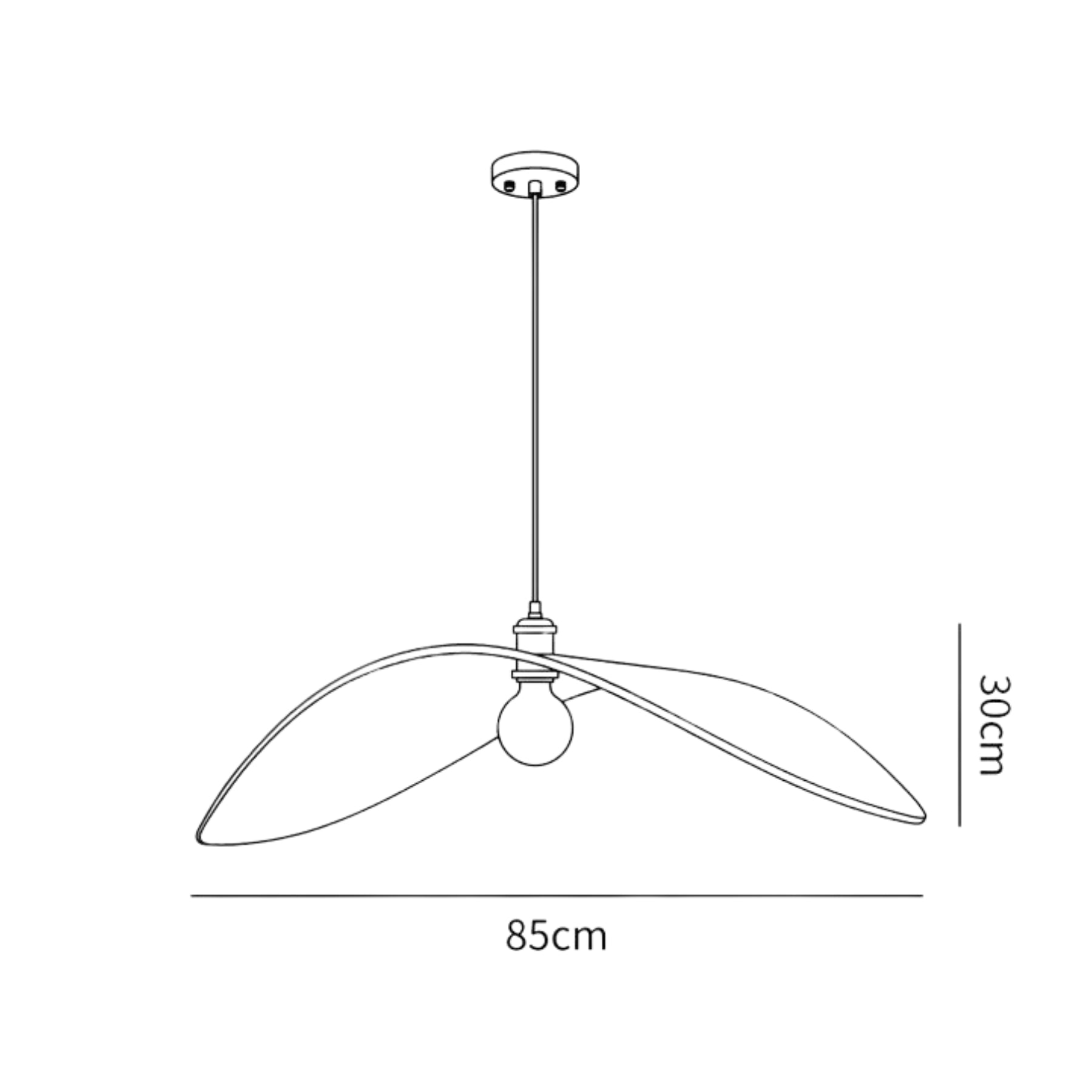 Curved Wood Design Pendant Light