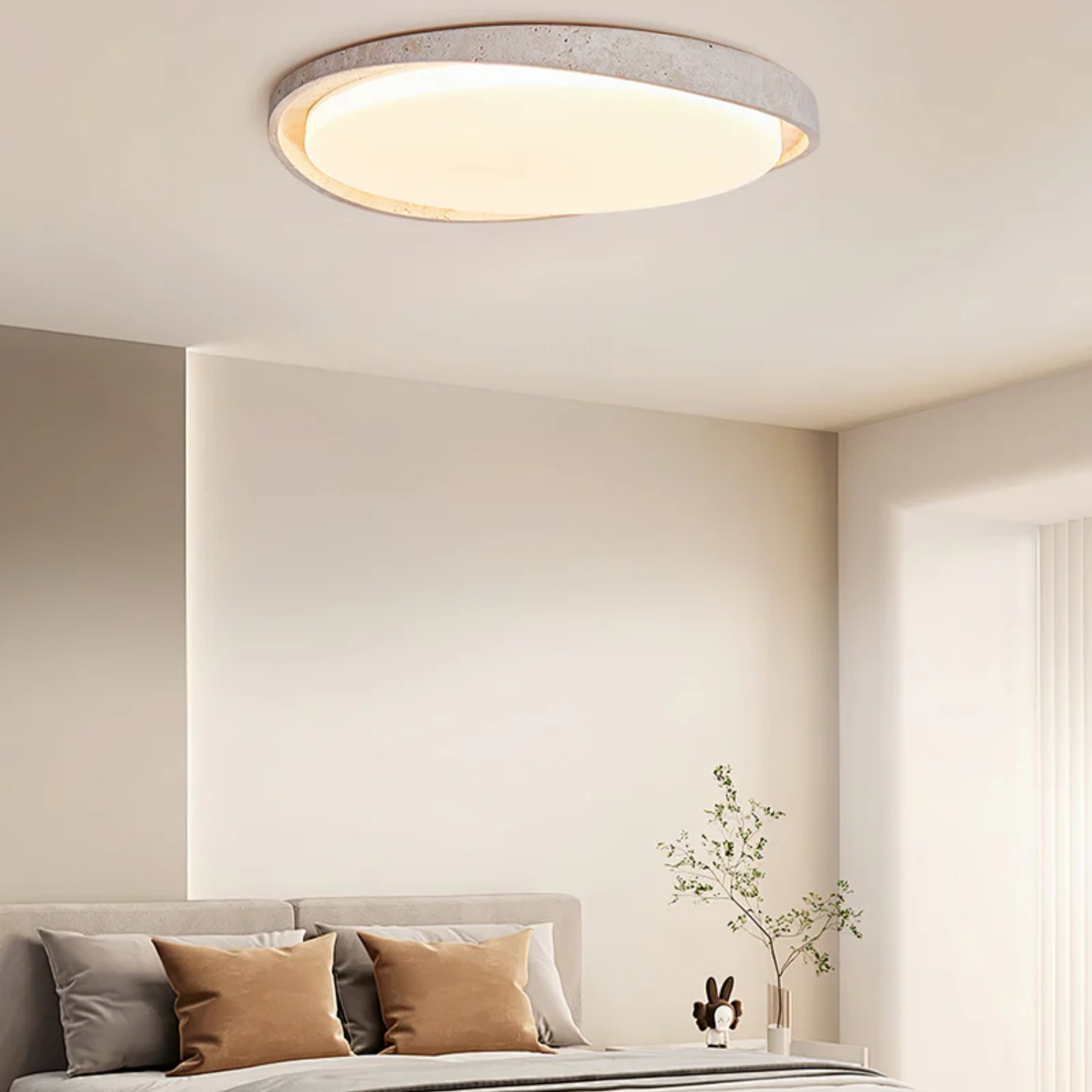 Aruz Wave Natural Stone Ceiling Light