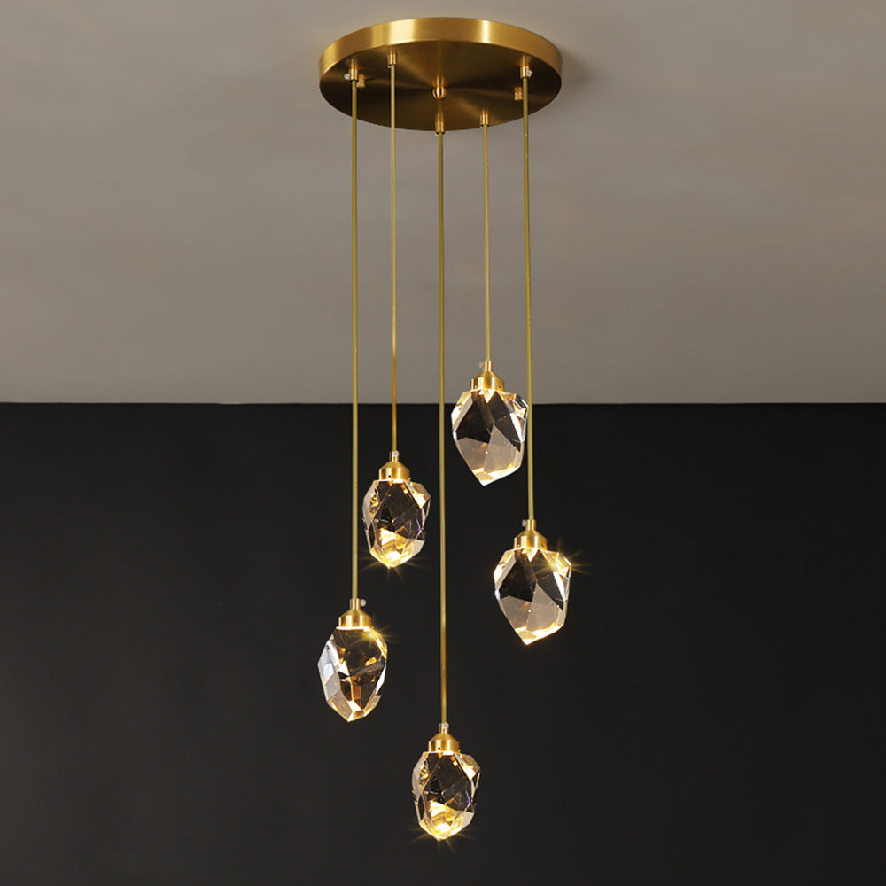 Raindrop Gold Accent Pendant Light
