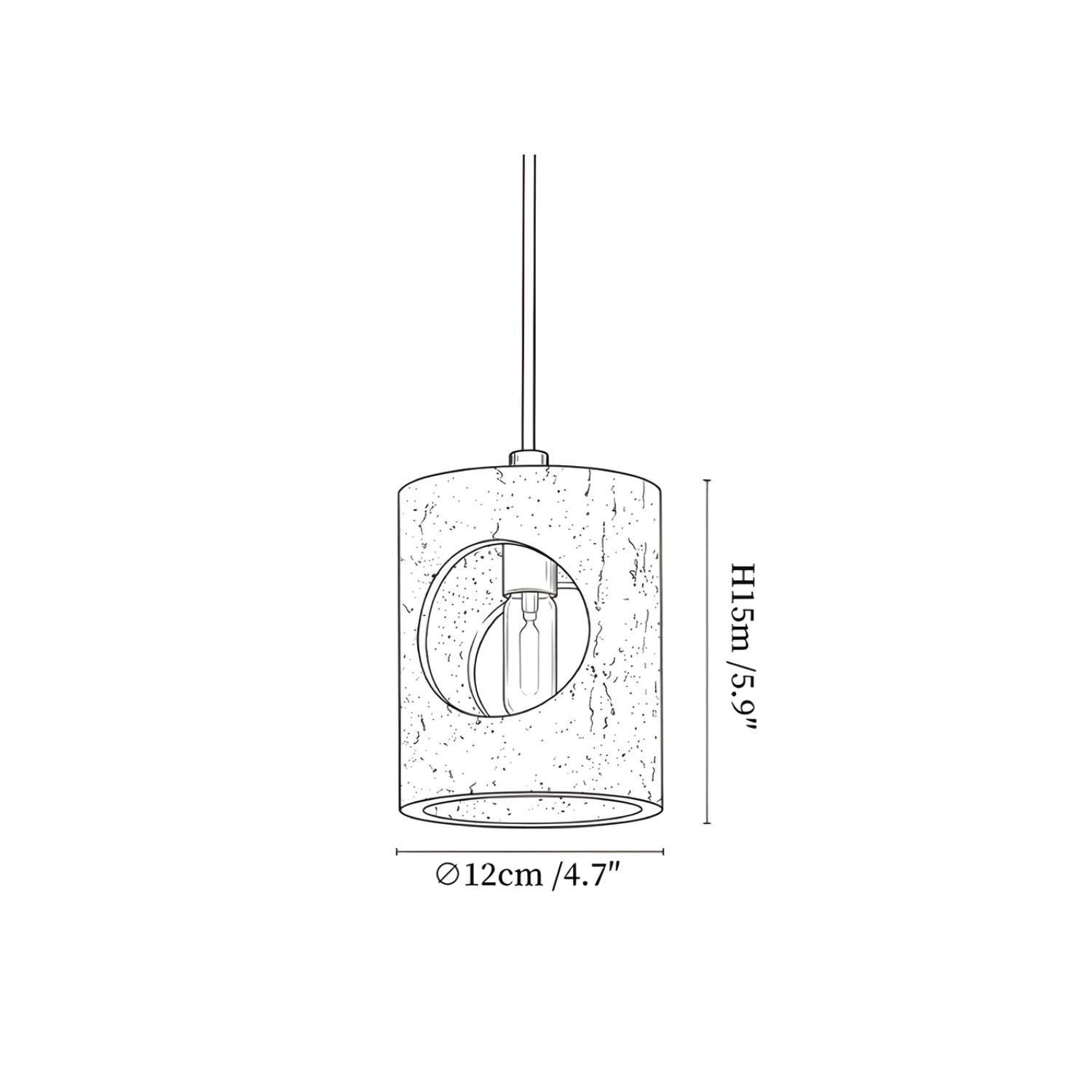 Cohale Travertine Pendant Light