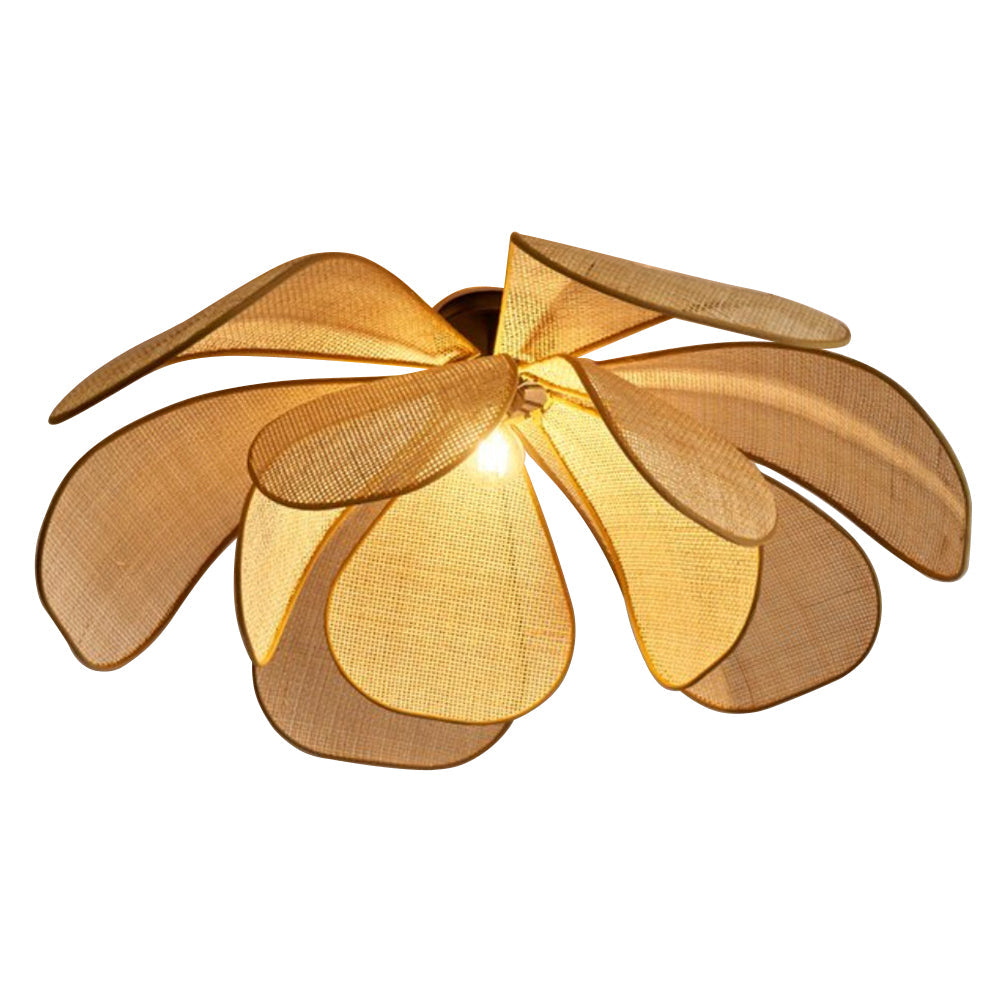 Petal Rattan Flower Pendant Light