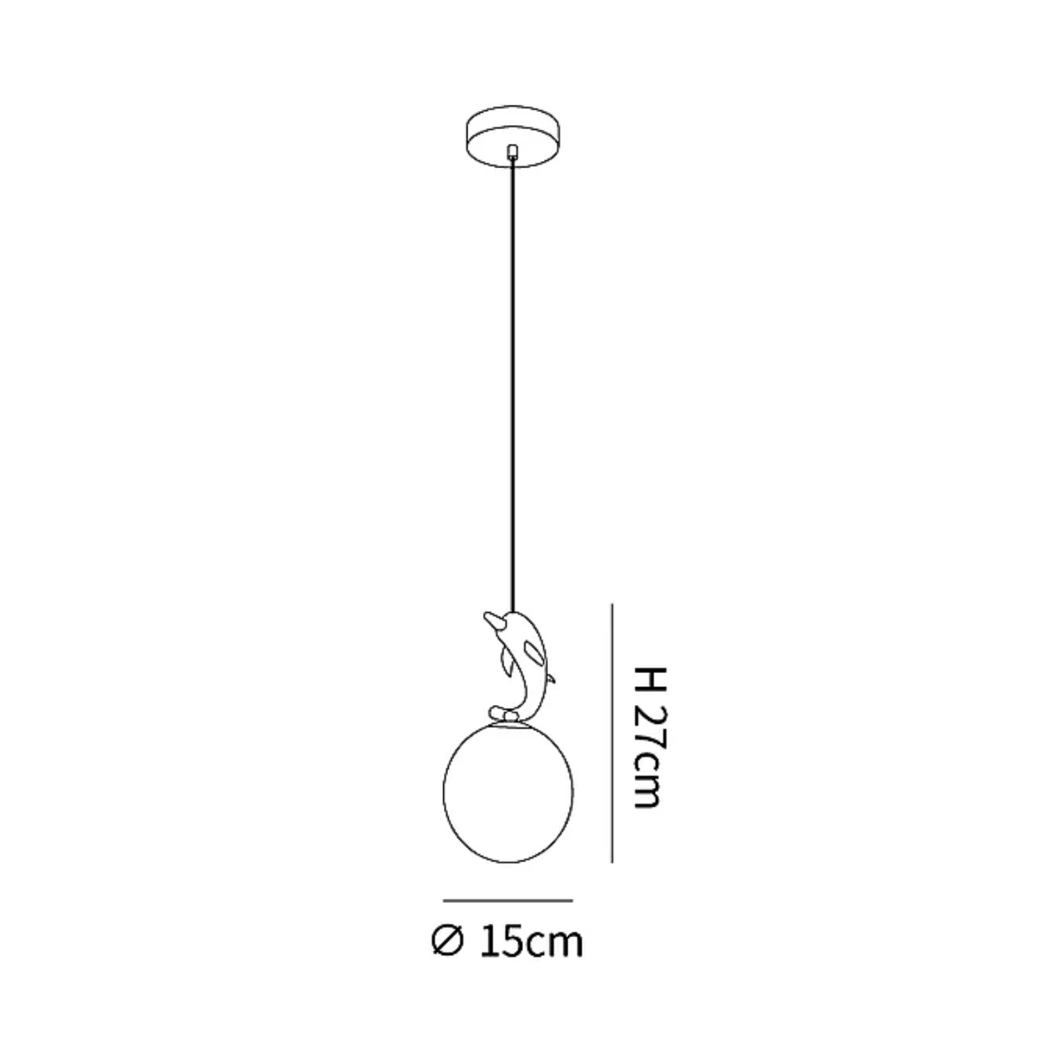 Standing Panda Pendant Light
