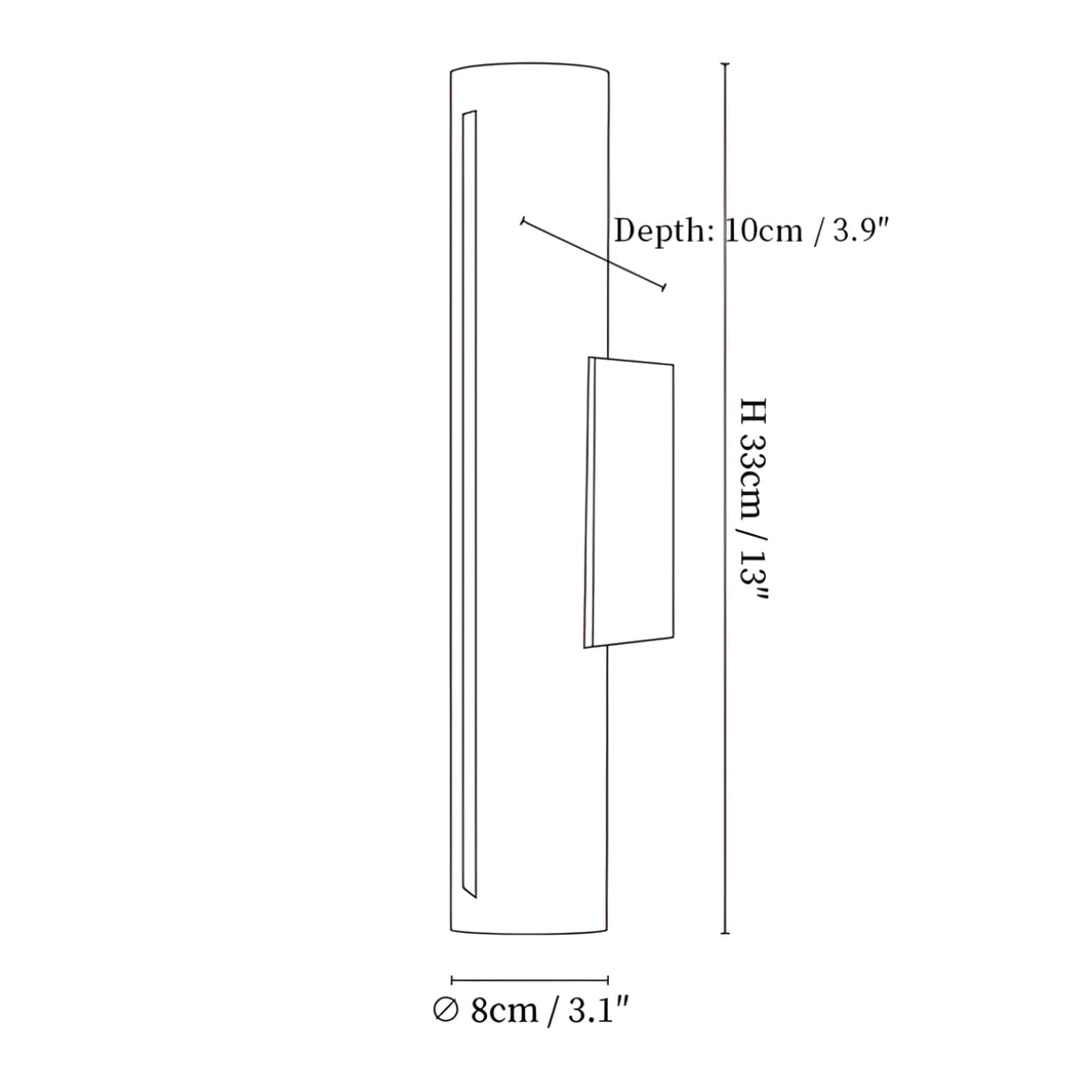 Bayca Cylindrical Wall Light