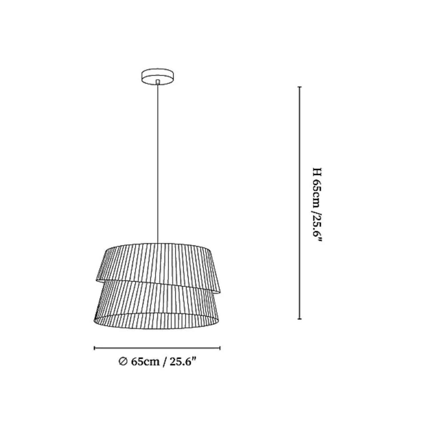 Melo Twist Japandi Pendant Light