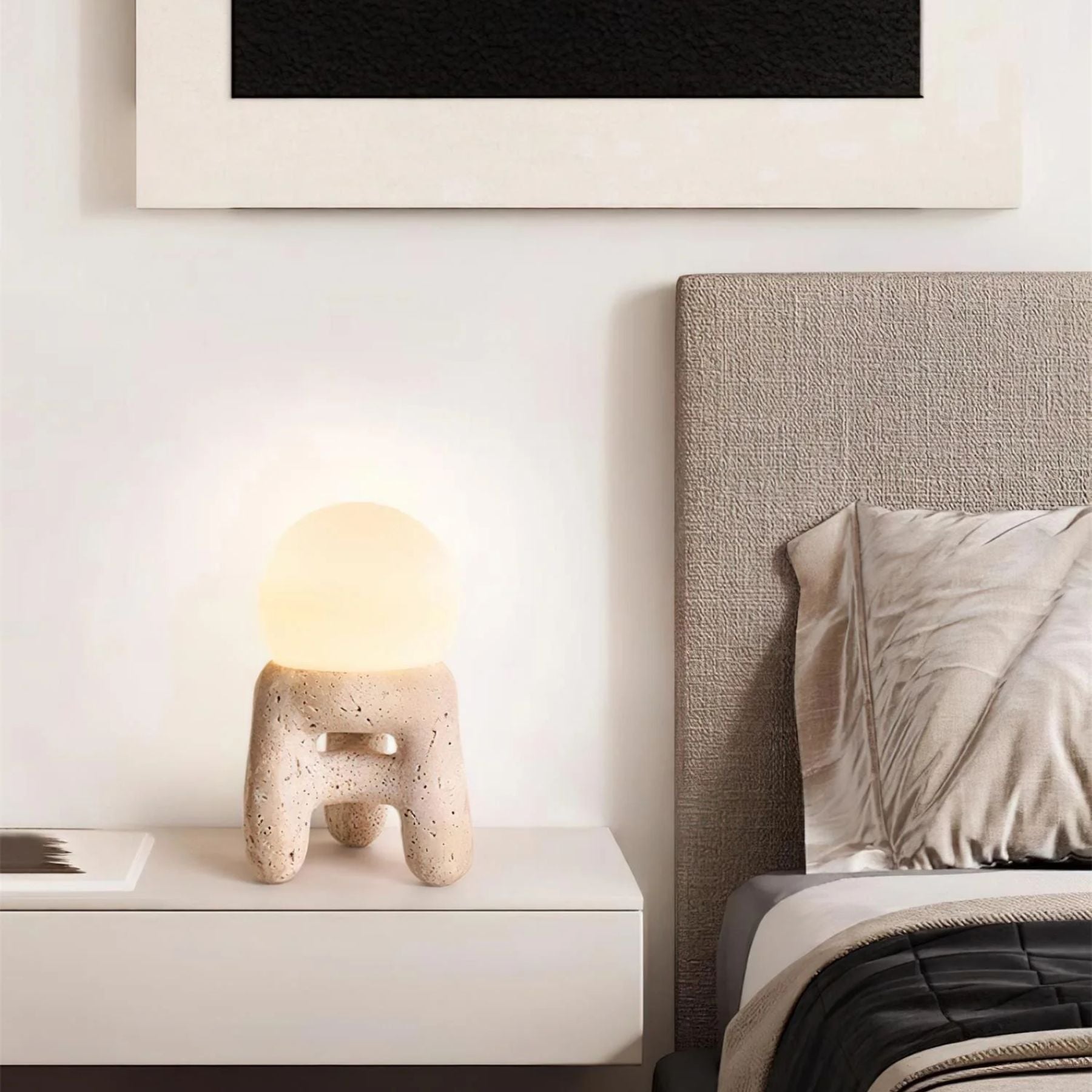 Jug-Shaped Natural Stone Table Lamp