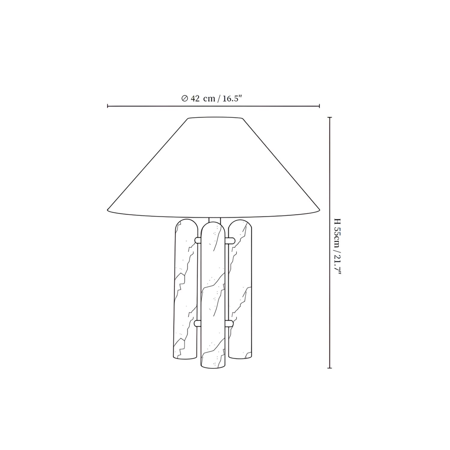 Tripod Marble Table Lamp