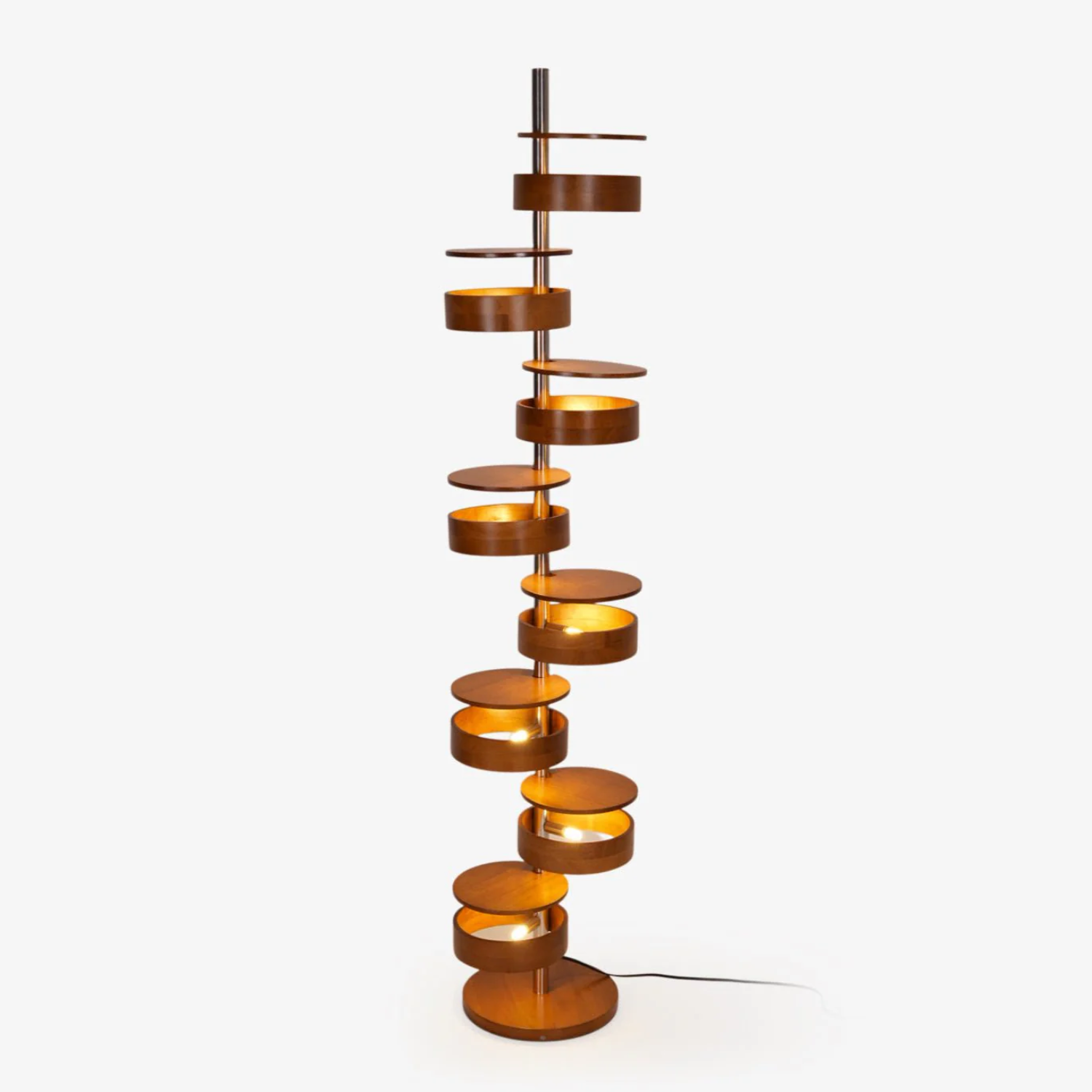 Qenisca Wooden Floor Lamp
